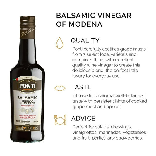 Ponti Balsamic Vinegar of Modena 16.9 Fl Oz
