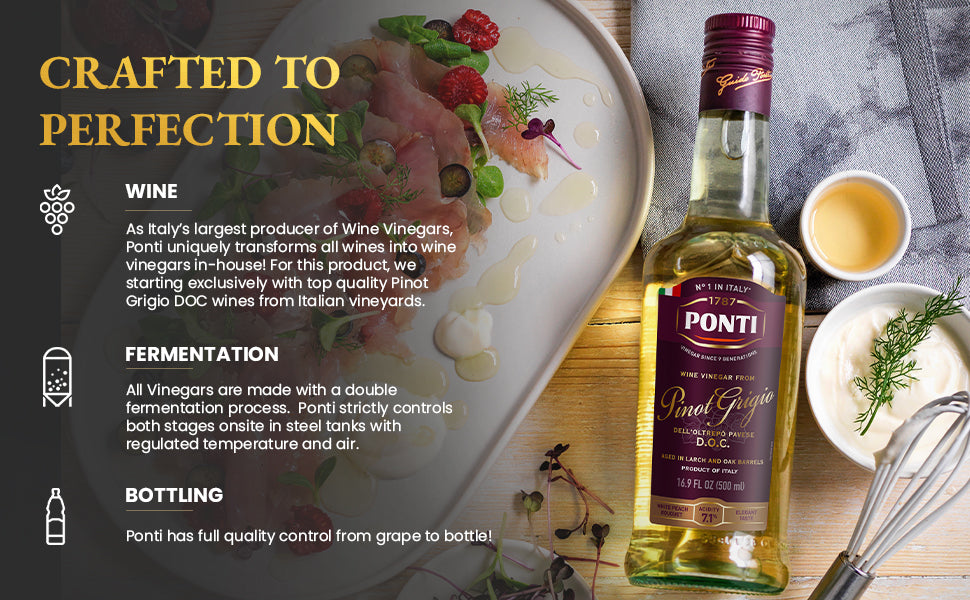 Ponti Vinegar from Pinot Grigio DOC Wine 16.9 FL oz