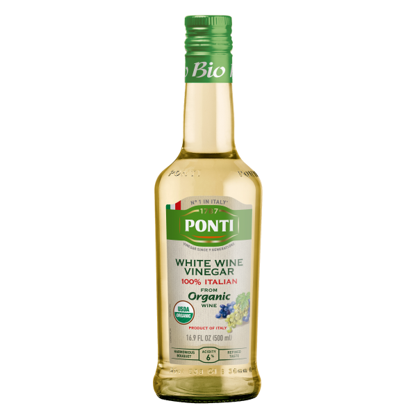 Ponti 100% Italian White Wine Vinegar Organic 16.9 Fl Oz