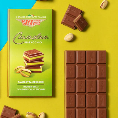 Cioccolato Novi Cuadro Pistachio Chocolate Bar
