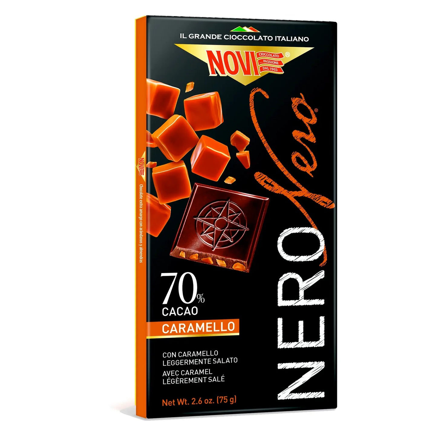 Cioccolato Novi NERO NERO Cuadro Caramel Dark Chocolate