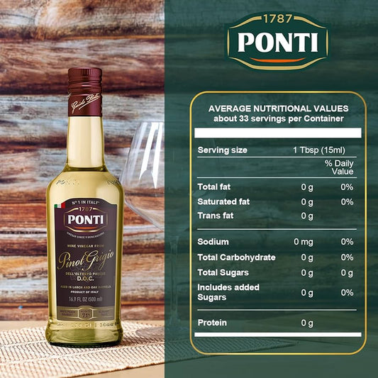 Ponti Vinegar from Pinot Grigio DOC Wine 16.9 FL oz