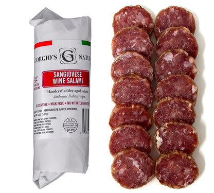 Giorgio's Naturals, Sangiovese Wine Salami 5oz