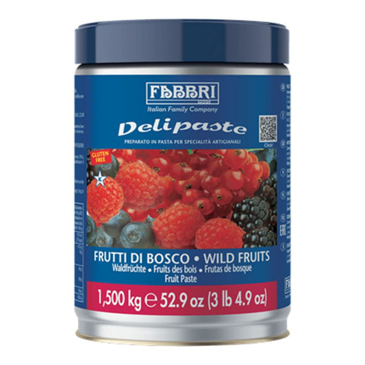 Fabbri Delipaste Wild Fruits, Flavoring Compound for Gelato, Ice Cream, Soft Serve, Pastry and Confectionary - 1 Tin of 3.3 lb