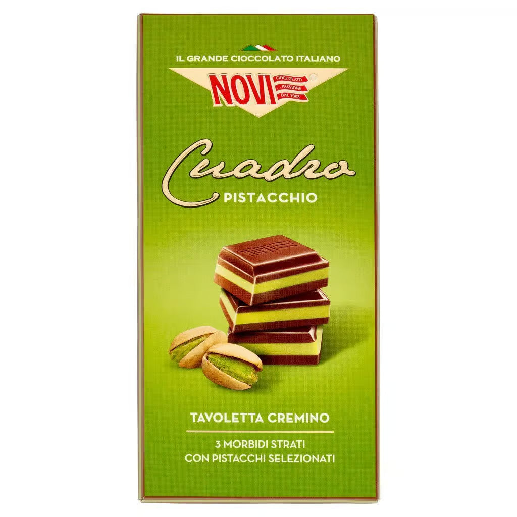 Cioccolato Novi Cuadro Pistachio Chocolate Bar