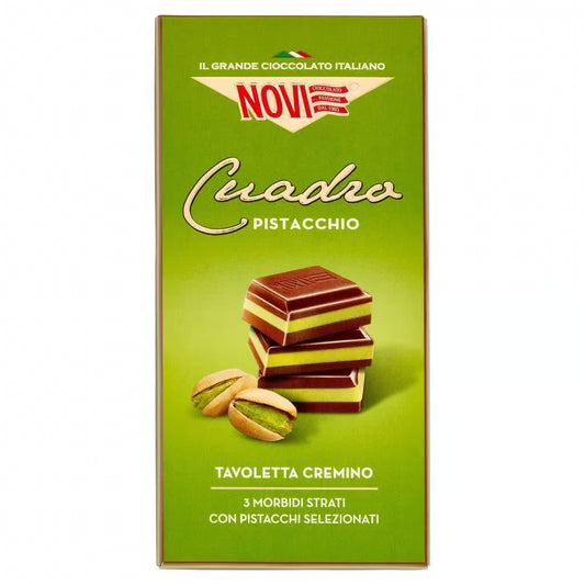 Cioccolato Novi Cuadro Pistachio Chocolate Bar