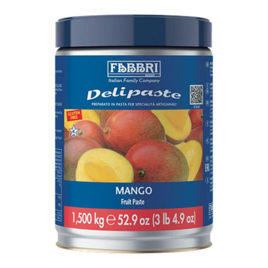 Fabbri Delipaste Mango, Flavoring Compound for Gelato, Ice Cream, Soft Serve, Pastry and Confectionary - 1 Tin of 3.3 lb