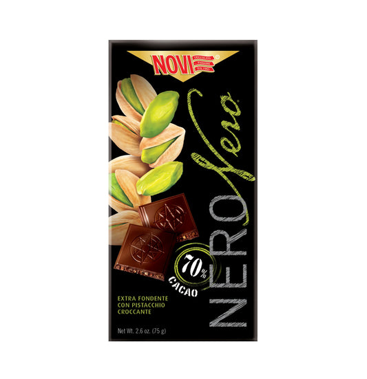 Cioccolato Novi NERO NERO Pistachio Dark Chocolate Bars