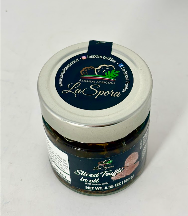 La Spora - Sliced Black Summer Truffle in Oil, Italian All-Natural Product