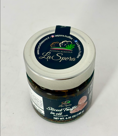 La Spora - Sliced Black Summer Truffle in Oil, Italian All-Natural Product