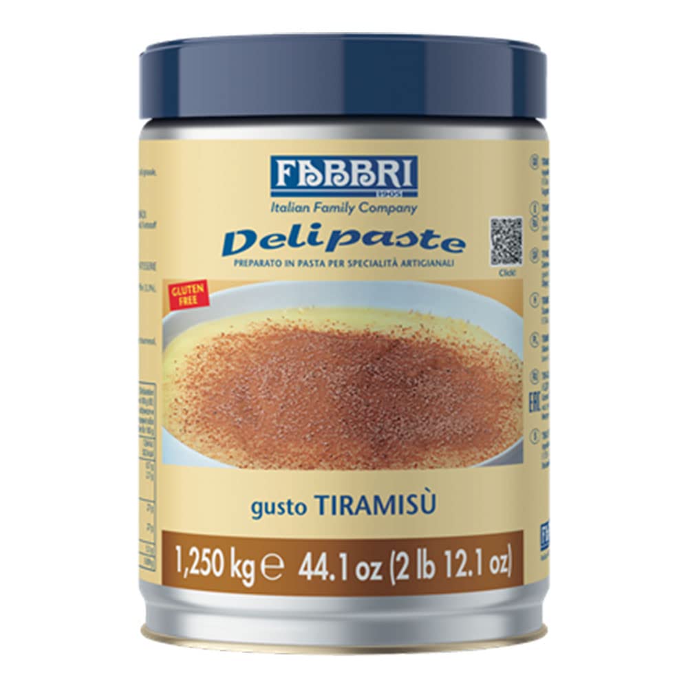 Fabbri Delipaste Tiramisu, Flavoring Compound for Gelato, Ice Cream, Soft Serve, Pastry and Confectionary - 1 Tin of 2.7 lb